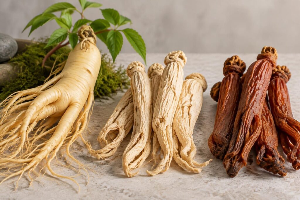 Ginseng rouge, blanc, coréen : quelles différences réelles